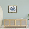 thumbnail image 4 of Stupell Industries Detailed Blue Crab Grainy Pattern Aquatic Botanicals Graphic Art Metallic Gold Floating Framed Canvas Print Wall Art, Design by Darlene Seale, 4 of 5