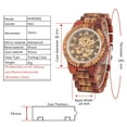 thumbnail image 4 of BotaniNest Dentily Men's Wooden Triangle Skeleton Automatic Timepiece Mechanical Wood Timekeeper For Men, 4 of 7