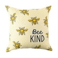thumbnail image 4 of (2 pack) Mainstays Bee Kind Dots Reversible Outdoor Throw Pillow 16 Inch Multicolour Novelty, 4 of 7