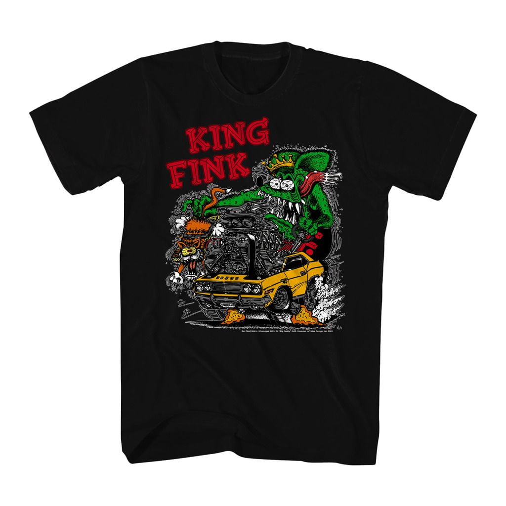 Rat Fink King Fink Black Adult TShirt