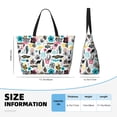 thumbnail image 3 of Rocae Dinosaur for Large Women's Waterproof Beach Bag Tote with 7 Pockets Pool Bag for Travel Gym Vacation, 3 of 6