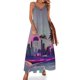 thumbnail image 1 of Nuevo vestido sin mangas con luces de neón de la ciudad, vestidos de verano, vestidos de noche para mujer, vestidos de noche elegantes para mujer, 1 of 7