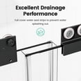 thumbnail image 3 of 56"-60"W*70" H  Semi-Frameless Double Sliding Shower Door, Bypass Shower Door, 1/4" (6mm) Thick SGCC Tempered Glass Door,  Matte Black, 3 of 9