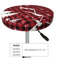 thumbnail image 4 of Rateoe Christmas Tree Buffalo Plaid Pattern Round Bar Stool Seat Covers,Washable Stool Cushion Slipcover Elastic Bar Chair Covers for 12-14 Inch Chair -12 inch, 4 of 7
