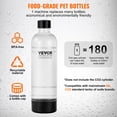 thumbnail image 4 of VEVOR Máquina para hacer agua con gas, máquina para hacer refrescos para carbonatar en el hogar, kit de inicio de agua Seltzer con 2 botellas de PET de 1 litro sin BPA, compatible con cilindro de CO2, 4 of 5