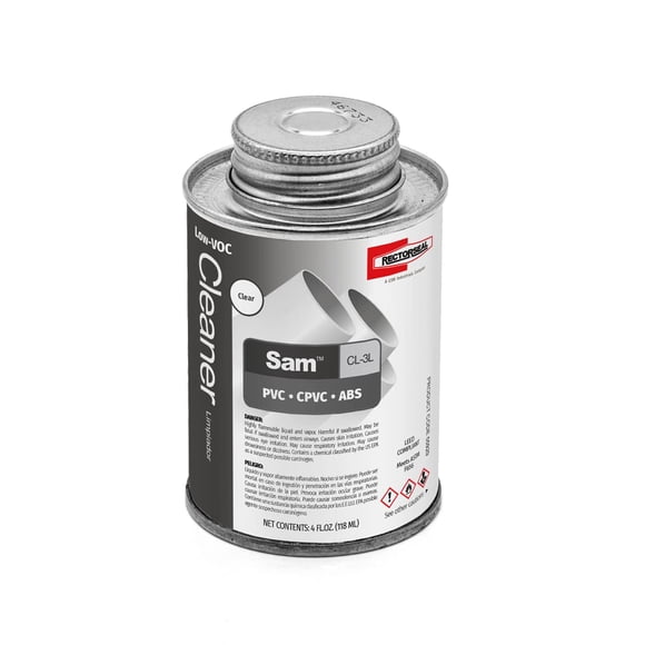 Limpiador Rectorseal 55929 CL-3L con bajo contenido de COV, PVC, CPVC, ABS, 118 ml