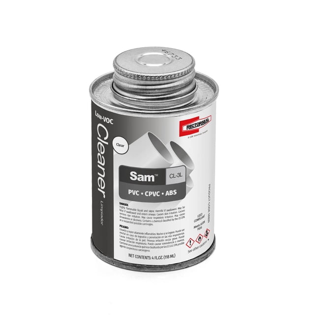 Limpiador Rectorseal 55929 CL-3L con bajo contenido de COV, PVC, CPVC, ABS, 118 ml