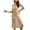 Khaki, variant on Diufon Cover up Dresses for Women Solid Color Maxi Dress Crewneck Sleeveless Side Hem Split Dress