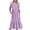 Purple-A, variant on Penkiiy Women's Summer Casual Short Sleeve Crewneck Swing Dress Flowy Tiered Maxi Beach Dress with Pockets 2XL Brown