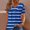 Blue#1, variant on GaThRRgYP Women's V Neck Short Sleeve formal Tops,Women Plus Size Short Sleeves V-Neck Print Blouse Pullover Short Sleeve Blouses Hot Pink L