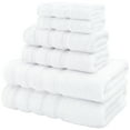 thumbnail image 2 of American Soft Linen White Towel Set 100% Turkish Cotton Towels for Bathroom 6 Piece, 2 of 7