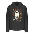 thumbnail image 4 of EchfiProm Fleece Sweatshirt for Womens Cute Oversized Hoodies Spooky Season Gray Pullover Ghost with Pockets Ladies Tops Long Sleeve, 4 of 4
