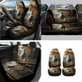 thumbnail image 2 of Yuyamidu Deer Car Seat Cover Steering Full Set of 14 Squirrel Wheel Cover Seatbelt Pad Trash Can Armrest Cover Pad Cup Holders Rearview Mirror Cover Handbrake Cover for SUV Van Truck, 2 of 7