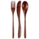 thumbnail image 2 of Cuchara de Madera Tenedor Cuchillo Juego de Cubiertos Juego de Utensilios de Madera para Cena Juego de Cubiertos de Madera para Cocina Juego de Cubiertos (96 Piezas), 2 of 5