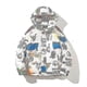 thumbnail image 2 of Chaqueta de algodón con capucha con diseño de graffiti Chaqueta de algodón Chaqueta de algodón cálida con capucha Top, 2 of 5