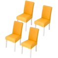 thumbnail image 1 of CANDeal 4PCS Dining Room Chair Covers Slipcovers Set, Spandex Fabric Fit Stretch Removable Washable Short Kitchen Chair Covers Protector for Dining Room, Hotel, 1 of 4