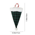 thumbnail image 3 of Christmas Decor Plaid Silverware Bag Christmas Hat Cutlery Holder With Artificial White Edge Table Decoration Utensil Bag Christmas Gifts, 3 of 7