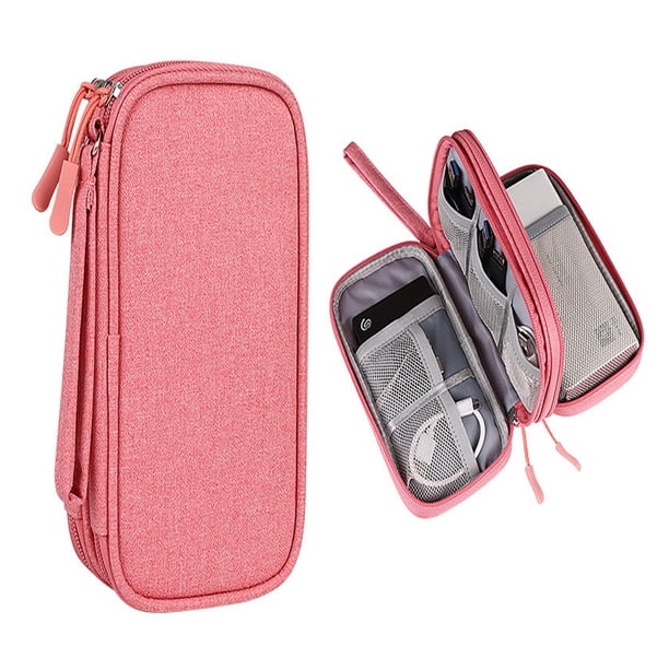 FloreceBien - kit de accesorios para cables de viaje organizador, estuche para organizador electrónico, kit de organizador electrónico resistente al agua, cable de carga, cargador, mouse, cable USB,