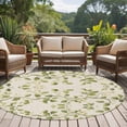 thumbnail image 4 of Round Rugs 5Ft, Green Leaves Round Area Rug Washable Indoor Throw Carpet, Spring Retro Watercolor Pastoral Plants Soft Non Slip Circle Rug for Cabinet Bathroom Home Decor Aesthetic, 4 of 8