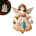 thumbnail image 4 of Wooden Angel Christmas Ornaments for Tree Decor, Symbolizing Peace and Suitable for Holiday Parties and Home Decor, 4 of 9