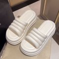 thumbnail image 1 of Zapatillas de plataforma gruesas para mujer, zapatos de playa antideslizantes con punta abierta, sandalias cómodas y ligeras con cuña y tacones altos para verano, 1 of 5