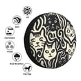 thumbnail image 5 of Rv Spare Tire Cover 17 inch - Abstract Cat Faces Pattern Tire Covers for Trailers, Adjustable Camper Spare Tire Cover, 5 of 7