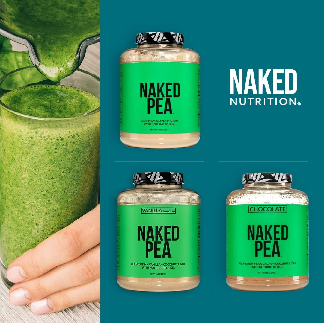 Naked Pea - 2LB 100% Pea Protein Powder from North American Farms - Unflavored Vegan Pea Protein Isolate - Plant Protein Powder, Easy to Digest - 30 Servings