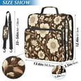 thumbnail image 2 of FORMRS Zipper Binder with Shoulder Strap 1.5-inch Ring 500 Sheet Capacity File Bag, Brown Floral, 2 of 5