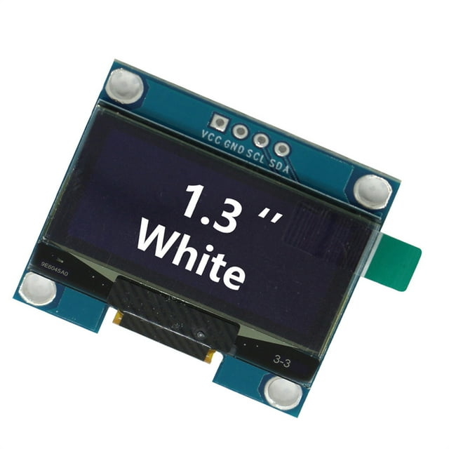 pitrice OLED Module 3.3V/5V 12C Interface Tabletop Displaying Device Self-lighting Screen Stable Performance FR4 Tabletops LCD Screens White GND