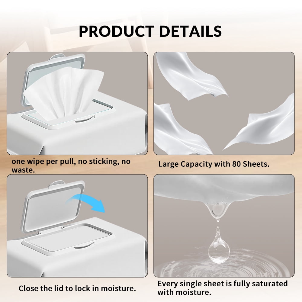 Cat Litter Box + Mat + Wipes, Semi Enclosed High Side Stainless Steel Litter Box, Top Entry Pet Mats for Senior Cats, Leak-Proof, Non-Sticky, Ideal for Indoor Cats Kitten, M