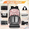 thumbnail image 3 of Pzuqiu Strawberry Daisy Axolotl Kids Backpack for School Girls 8-12 4pcs School Backpacks Sets with Lunch Bag Pencil Case 17 Inch Bookpack with Shoulder Strap Camping Bacpack for Teens, 3 of 7
