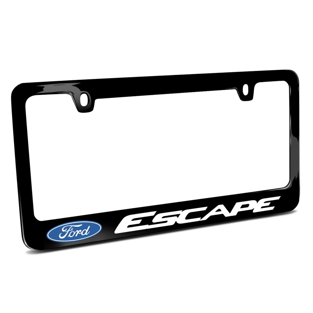Ford Escape Black Metal License Plate Frame