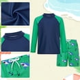thumbnail image 6 of Lanbubble Boys Long Sleeve Rash Guard Swimsuit Kids 2-Pieces Bathing Suits Set, 6 of 6