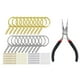 thumbnail image 2 of Llaveros de aleación de 221 piezas con cadena alicates pasadores de tornillo conector de Anillos para llavero DIY colgante Oro plata Perfecl, 2 of 8