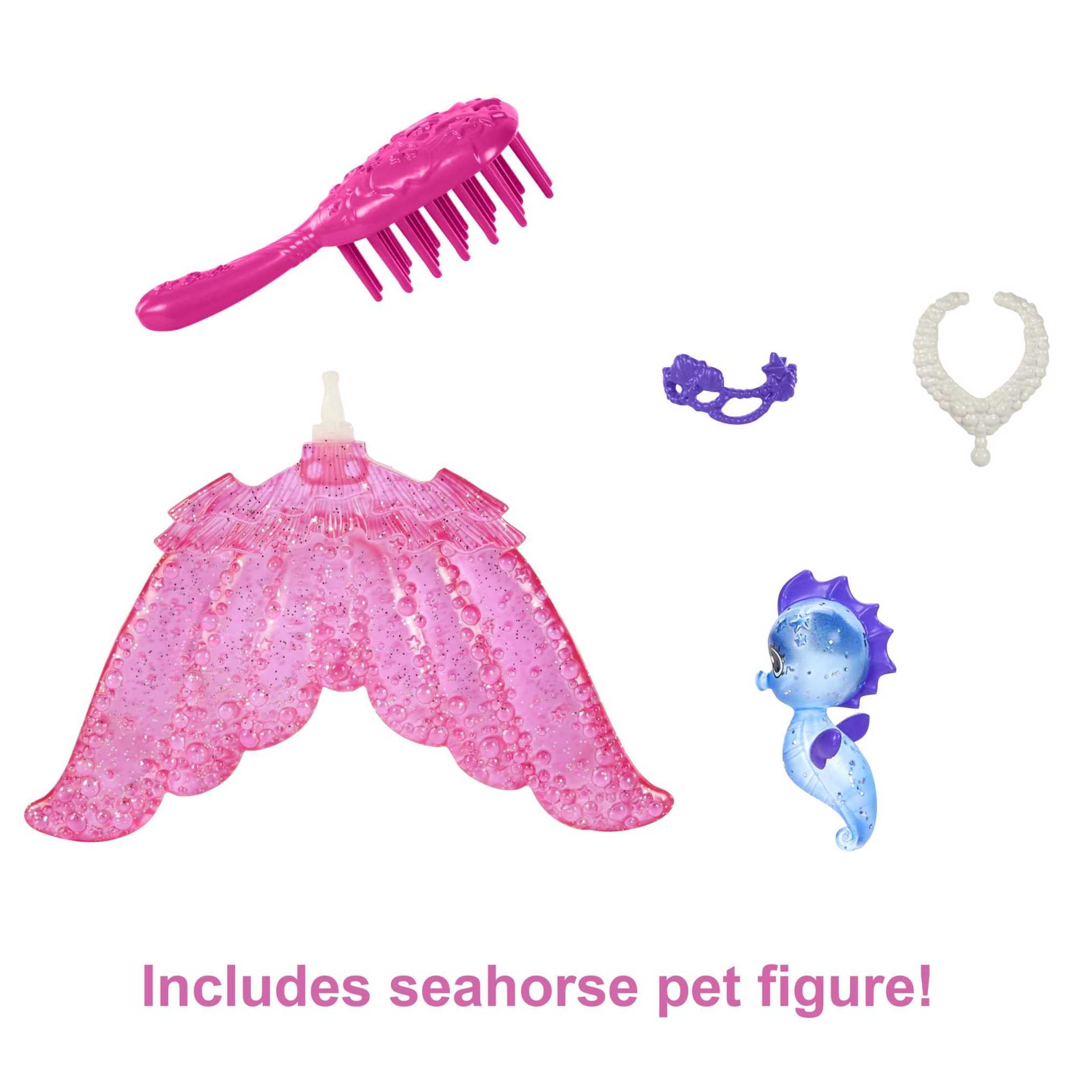Barbie Mermaid Power 'Malibu' Doll & Accessories Set with Pet, Interchangeable Fins & 5+ Pieces
