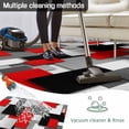 thumbnail image 5 of Red Black Geometric Outdoor Rug for Patio/Deck/Porch, Non-Slip Large Area Rug 4 x 6 Ft, Modern Abstract Art Block Indoor Outdoor Rugs Washable Area Rugs, Reversible Camping Rug Carpet Runner, 5 of 8