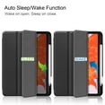 thumbnail image 2 of Dteck Slim Fit Case For iPad Pro 12.9 inch 2020 4th Generation with Built-in Pencil Holder, [Support Apple Pencil Wireless Charging] Tri-Fold Stand Magnetic Flip Auto Wake Sleep Case CoverBlack, 2 of 9