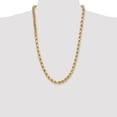 thumbnail image 2 of Auriga Fine Jewelry 10K Yellow Gold 8.0 mm Semi-solid Diamond-cut Rope Chain Necklace for Men 26", 2 of 7