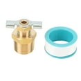 thumbnail image 2 of Brass Water Heater Replacement Drain Valve, Heat Resistant RV Water Heater Drain Valve Wing Style Handle  for RV and Trailer Water Heater, 2 of 7