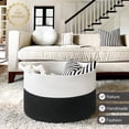 thumbnail image 7 of XXXLarge Cotton Rope Basket 21.7" x 21.7" x 13.8" Woven Baby Laundry Blanket Basket Toy Baskets with Handle Storage Comforter Cushions Thread Laundry Hamper Home Decor Living Room, 7 of 7