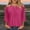 Hot Pink, variant on Lace Blouses for Women Casual Fall 3/4 Sleeve Women's Top Plain Tie Neck Pleated Loose Tops
