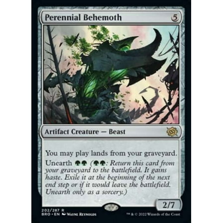 MtG The Brothers' War Rare Perennial Behemoth (FOIL) #202