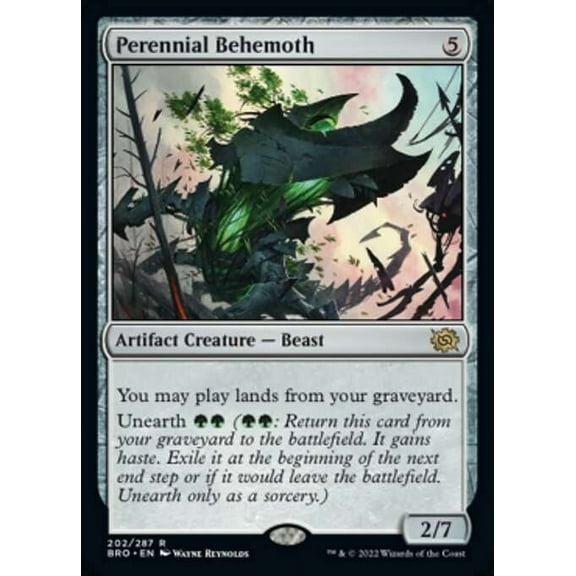 MtG The Brothers' War Rare Perennial Behemoth (FOIL) #202