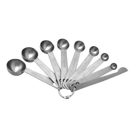 

Stainless Steel Measuring Spoon 10Piece Set Baking Scale Seasoning Spoon Measuring Spoon Measuring Cup Set