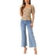thumbnail image 1 of INSPIRAR CHIC Blusa Floral para Mujeres Cuello Cuadrado con Escote en Corazón Manga Abullonada Espalda Fruncida Top Casual Naranja Marrón XS, 1 of 6