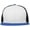 7fc052_White/Black/Blue, variant on Mens Snapback Baseball Cap Plain Blank Snap Back Hat Three Tone Casual Basic (7fc052_White/Navy/Gray)