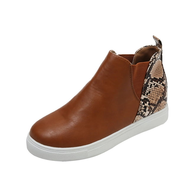 Amzcrzy Zapatos de mujer,Zapatos de mujer,Zapatillas de mujer, Botas casuales para mujer, zapatos retro de punta redonda, botas sin cordones de talla grande Sandalias Mujer Zapatillas De Casa