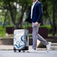 thumbnail image 3 of HELLHERO Wave Tentacle Print Travel Luggage Suitcase Cover, Polyester Ammonia Bottom Zipper Luggage Cover Convenient Handle Access Suitcase Protective Case, 3 of 8