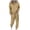 Khaki #40, variant on WULMLEO Women 2 Piece Tracksuit Outfits Half Button Drawstring Hoodies & Jogger Pants Long Sleeve Casual Loungewear Sets Khaki 2XL