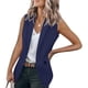 thumbnail image 2 of Hanzidakd - Cárdigan de verano para mujer, chaleco, abrigo, blazer informal, abierto, sin mangas, para trabajo, oficina, chaquetas, blazers, suéteres, tops, 2 of 6